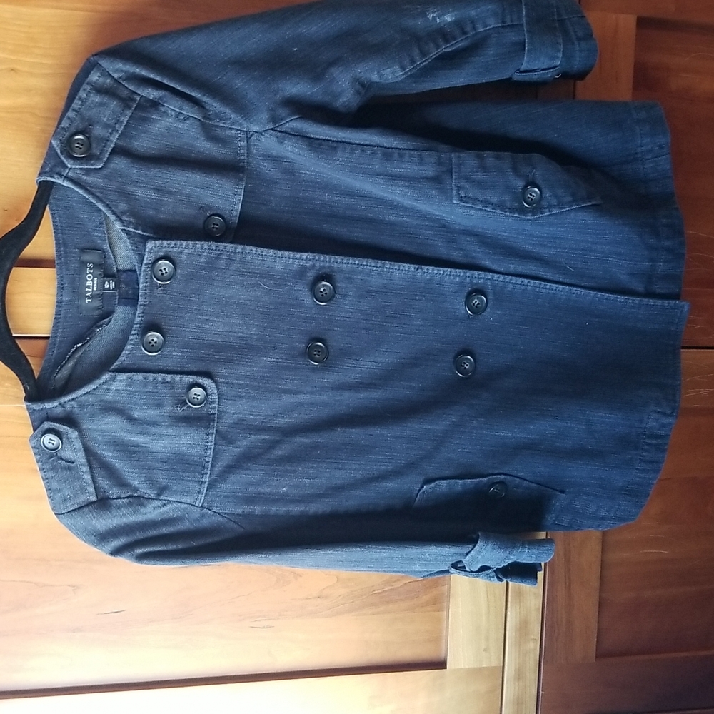 Talbots denim peacoat, size 12p